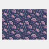 Paarse donkere magnolia en Roos inpakpapier (Voorkant 3)