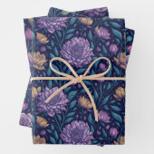 Paarse donkere magnolia en Roos inpakpapier (In situ)