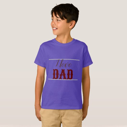 Paarse Donkerrode kinder jongen T-shirt (Voorkant volledig)