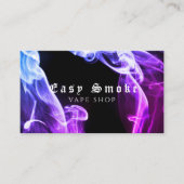 Paarse donkerzwarte rook vape shop Visitekaartje (Voorkant)