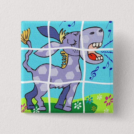 PAARSE DONKEY BUTTON (Voorkant)