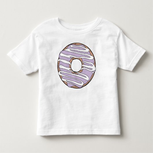 Paarse Donut, Doughnut, Iceren, Bevroren, Glaze Kinder Shirts (Voorkant)