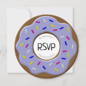 Paarse Donut Miss Deze partij Sprinkle Ronde Kaart (Achterkant)