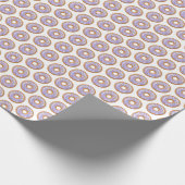 Paarse donut ontworpen inpakpapier (Hoek)