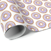 Paarse donut ontworpen inpakpapier (Rol Hoek)