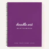 paarse doodle kunstschets notitieboek (Voorkant)