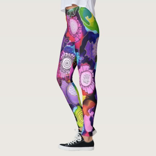 Paarse Doodle Leggings (Links)