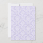 Paarse doopuitnodigingen kaart (Achterkant)