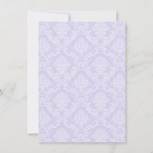 Paarse doopuitnodigingen kaart (Achterkant)