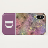 Paarse, door de ruimte geïnspireerde Colour Block Case-Mate iPhone Case (Achterkant (horizontaal))