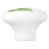 Paarse doornbill Hummingbird Keramische Knop (Zijkant)