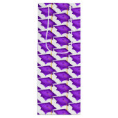 paarse doppen voor het afstuderen met gouden tasse wijn cadeautas (Voorkant)