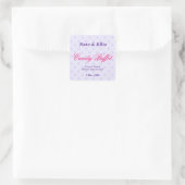 Paarse Dotty Snoep Buffet Sticker (Tas)