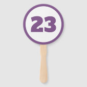 paarse douanenummer handwaaier (Achterkant)