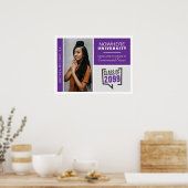 Paarse dozen & foto diploma poster (Keuken)