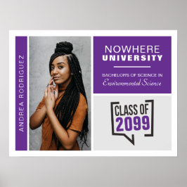 Paarse dozen & foto diploma poster