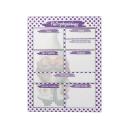 Paarse Dr. Gnome Verpleegkunde - Pathofysiologie T Notitieblok