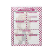 Paarse Dr. Gnome Verpleegkunde - Pathofysiologie T Notitieblok (Linkerzijde)