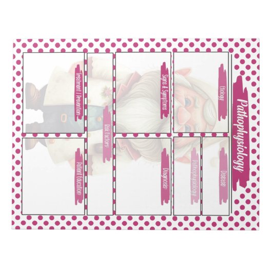 Paarse Dr. Gnome Verpleegkunde - Pathofysiologie T Notitieblok (Voorkant)