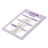 Paarse Dr Gnome Verpleegkunde Student Skills Sjabl Notitieblok (Schuin)