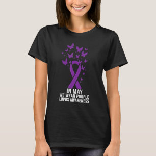 Paarse draagtang voor lintlintenstaarten voor vlin t-shirt
