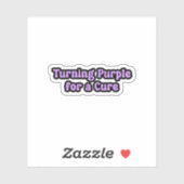 Paarse draaien voor een genezing van epilepsie bew sticker (Vel)