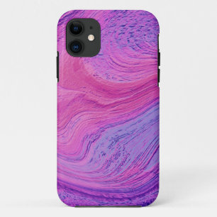 Paarse Draaiende Abstracte Kunst Case-Mate iPhone Case