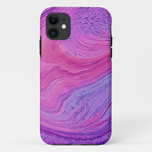 Paarse Draaiende Abstracte Kunst Case-Mate iPhone Case (Achterkant)