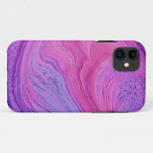 Paarse Draaiende Abstracte Kunst Case-Mate iPhone Case (Achterkant (horizontaal))