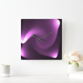 Paarse draaiende lichten vierkante klok (Huis)