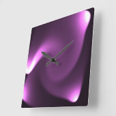 Paarse draaiende lichten vierkante klok (Hoek)