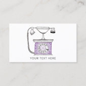 Paarse draaiknop telefoon visitekaartje (Voorkant)