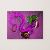 Paarse draak 8x10 legpuzzel (Horizontaal)