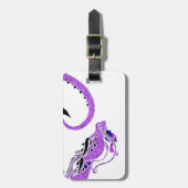 Paarse draak bagagelabel (Voorkant verticaal)