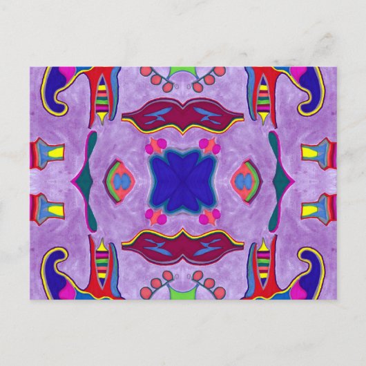 Paarse Draak Briefkaart (Voorkant)