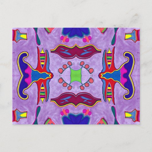 Paarse Draak Briefkaart (Voorkant)