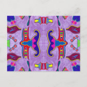 Paarse Draak Briefkaart (Voorkant)