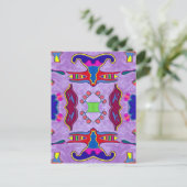 Paarse Draak Briefkaart (Staand voorkant)