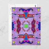 Paarse Draak Briefkaart (Voorkant / Achterkant)