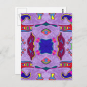 Paarse Draak Briefkaart (Voorkant / Achterkant)