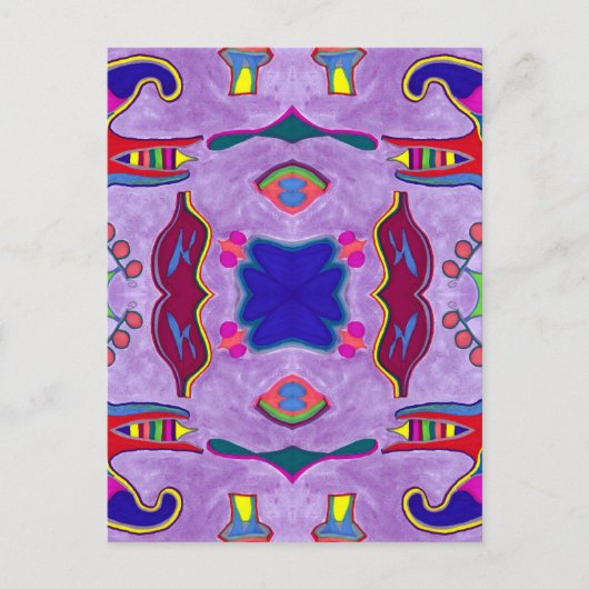 Paarse Draak Briefkaart (Voorkant)