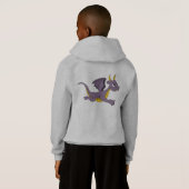 Paarse draak cartoon sweatshirt (Achterkant volledig)