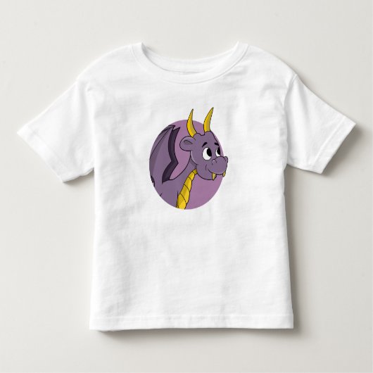 Paarse draak cartoon toddler t-shirt (Voorkant)