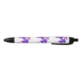 Paarse draak cartoon zwarte inkt pen (Bodem)
