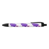 Paarse draak cartoon zwarte inkt pen (Bovenkant)