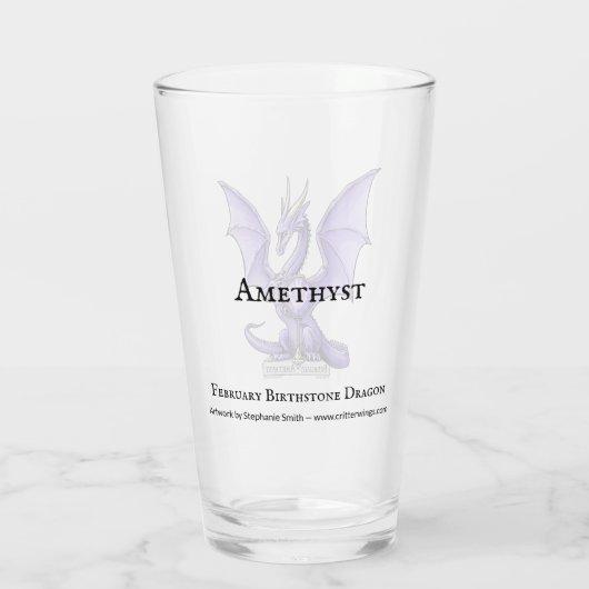 Paarse draak: de geboortesteen van februari glas (Achterkant)