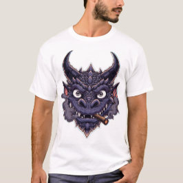 Paarse Draak Fantasie Grafisch T-shirt