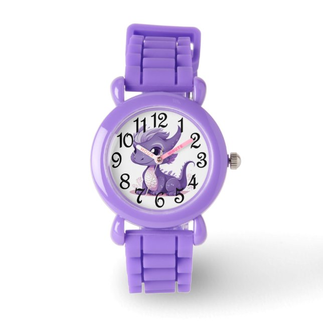 Paarse Draak  Horloge (Voorkant)