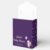Paarse draak met ballonmeisje Baby shower Bedankdoosjes (Geopend)