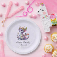 Paarse draak met elegante kroon